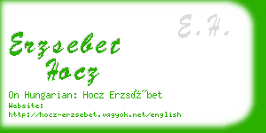 erzsebet hocz business card